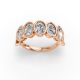 Oval Shape Diamond Anniversary Band in Gold