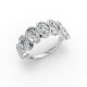 Oval Shape Diamond Anniversary Band in Gold