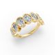 Oval Shape Diamond Anniversary Band in Gold