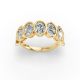 Oval Shape Diamond Anniversary Band in Gold