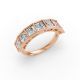 Princess Shape Diamond Anniversary Band in Gold