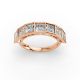 Princess Shape Diamond Anniversary Band in Gold