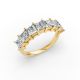 Princess Shape Diamond Anniversary Band in Gold