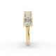 Princess Shape Diamond Anniversary Band in Gold