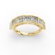 Princess Shape Diamond Anniversary Band in Gold
