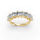 Princess Shape Diamond Anniversary Band in Gold