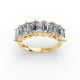Emerald Shape Diamond Anniversary Band in Gold