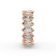 Marquise Shape Diamond Eternity Bands in Gold