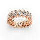 Marquise Shape Diamond Eternity Bands in Gold