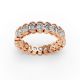 Oval Shape Diamond Eternity Bands in Gold