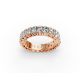 Oval Shape Diamond Eternity Bands in Gold