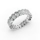 Oval Shape Diamond Eternity Bands in Gold