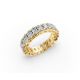 Oval Shape Diamond Eternity Bands in Gold
