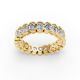 Oval Shape Diamond Eternity Bands in Gold
