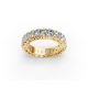 Oval Shape Diamond Eternity Bands in Gold
