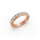 Cushion Shape Diamond Eternity Bands in Gold