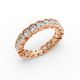 Cushion Shape Diamond Eternity Bands in Gold