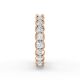 Cushion Shape Diamond Eternity Bands in Gold