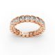 Cushion Shape Diamond Eternity Bands in Gold