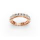 Cushion Shape Diamond Eternity Bands in Gold