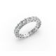 Cushion Shape Diamond Eternity Bands in Gold