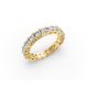 Cushion Shape Diamond Eternity Bands in Gold