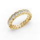 Cushion Shape Diamond Eternity Bands in Gold