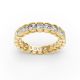 Cushion Shape Diamond Eternity Bands in Gold