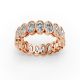 Oval Shape Diamond Eternity Bands in Gold