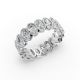 Oval Shape Diamond Eternity Bands in Gold
