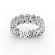 Oval Shape Diamond Eternity Bands in Gold