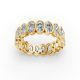 Oval Shape Diamond Eternity Bands in Gold