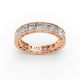 Princess Shape Diamond Eternity Bands in Gold