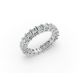 Princess Shape Diamond Eternity Bands in Gold