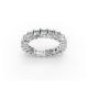 Princess Shape Diamond Eternity Bands in Gold