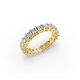 Princess Shape Diamond Eternity Bands in Gold