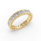 Princess Shape Diamond Eternity Bands in Gold