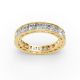 Princess Shape Diamond Eternity Bands in Gold