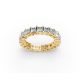 Princess Shape Diamond Eternity Bands in Gold