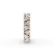 Heart Shape Diamond Eternity Bands in Gold