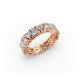 Heart Shape Diamond Eternity Bands in Gold