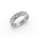Heart Shape Diamond Eternity Bands in Gold