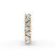 Heart Shape Diamond Eternity Bands in Gold