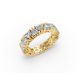 Heart Shape Diamond Eternity Bands in Gold