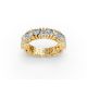 Heart Shape Diamond Eternity Bands in Gold