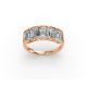 Emerald Shape Diamond Anniversary Band in Gold