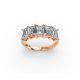 Emerald Shape Diamond Anniversary Band in Gold