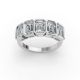 Emerald Shape Diamond Anniversary Band in Gold