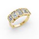 Emerald Shape Diamond Anniversary Band in Gold