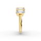 Emerald Shape Diamond Anniversary Band in Gold
